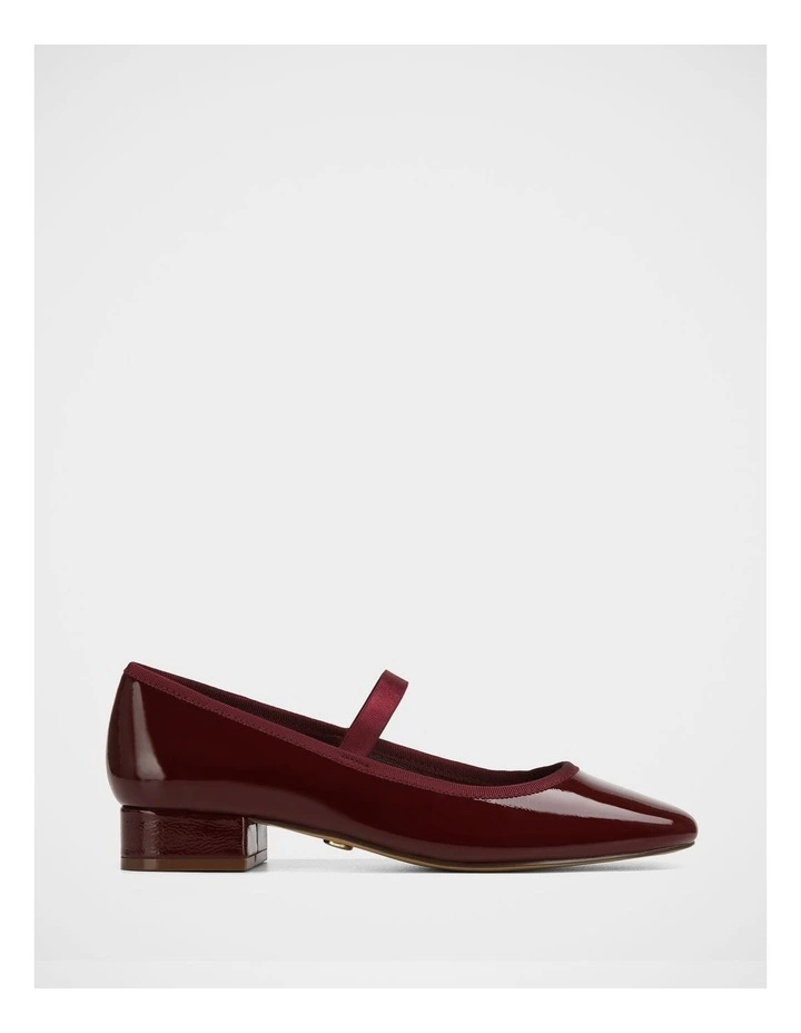 Alannah Crinkle Patent Leather Mary Jane in Berry image 1