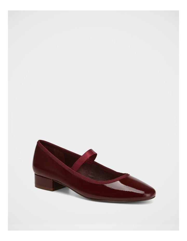Alannah Crinkle Patent Leather Mary Jane in Berry image 2