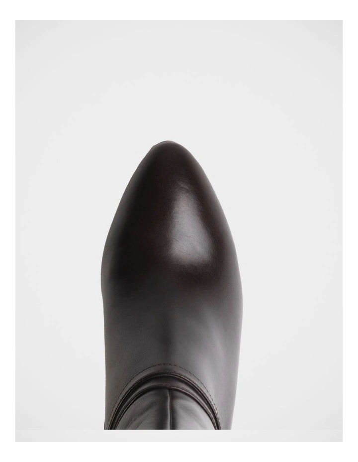 Presley Leather Knee High Boots in Dark Brown image 5