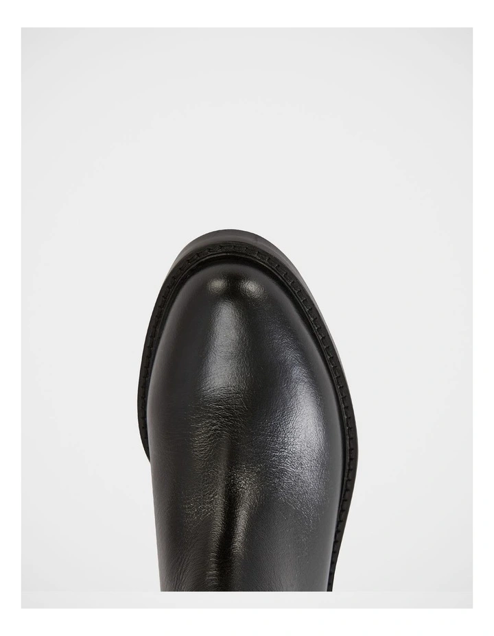 Bobby Leather Knee High Boots in Black image 5