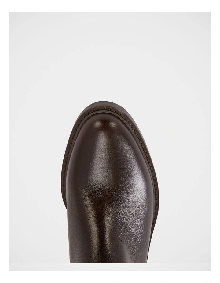 Bobby Leather Knee High Boots in Dark Brown image 5