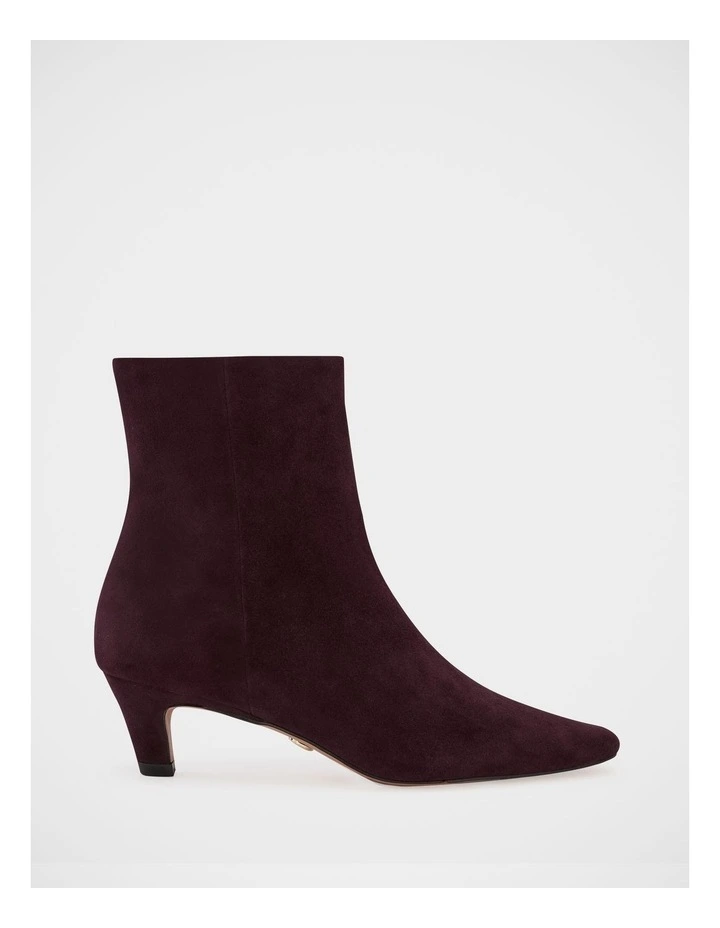 Honora Suede Leather Ankle Boot in Raisin image 1