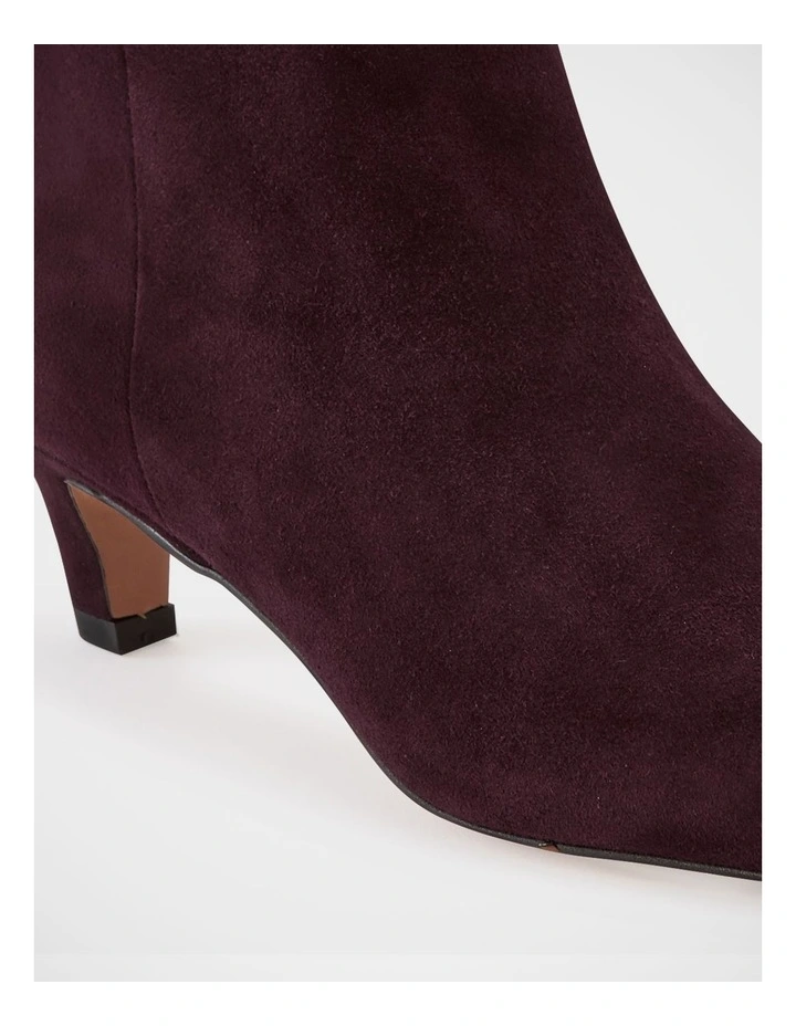 Honora Suede Leather Ankle Boot in Raisin image 3