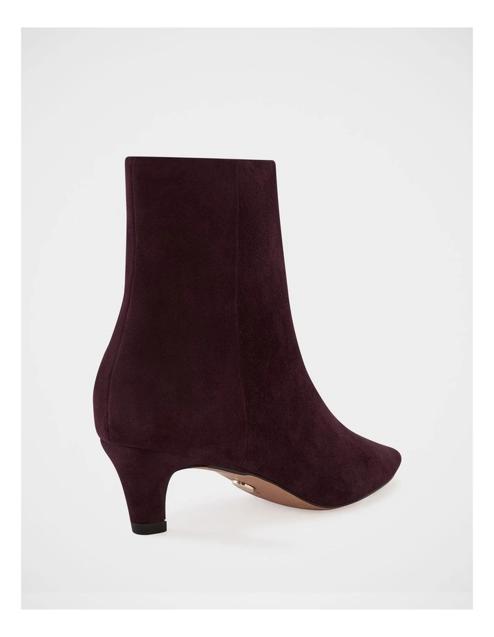 Honora Suede Leather Ankle Boot in Raisin image 4