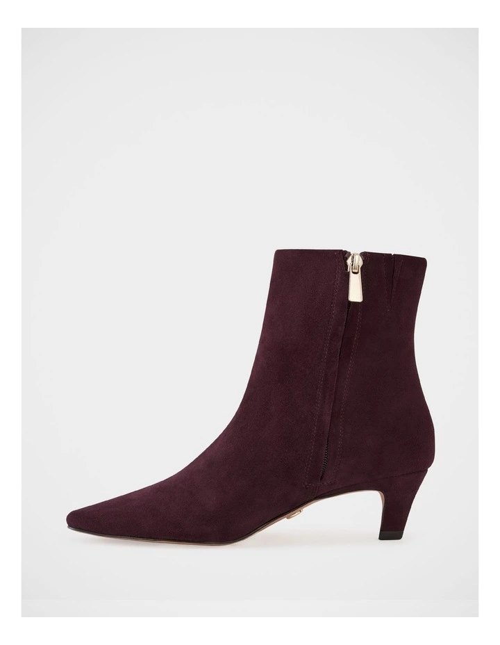 Honora Suede Leather Ankle Boot in Raisin image 6