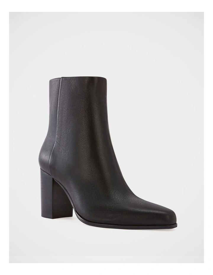 Harpa Leather Ankle Boots in Black image 2