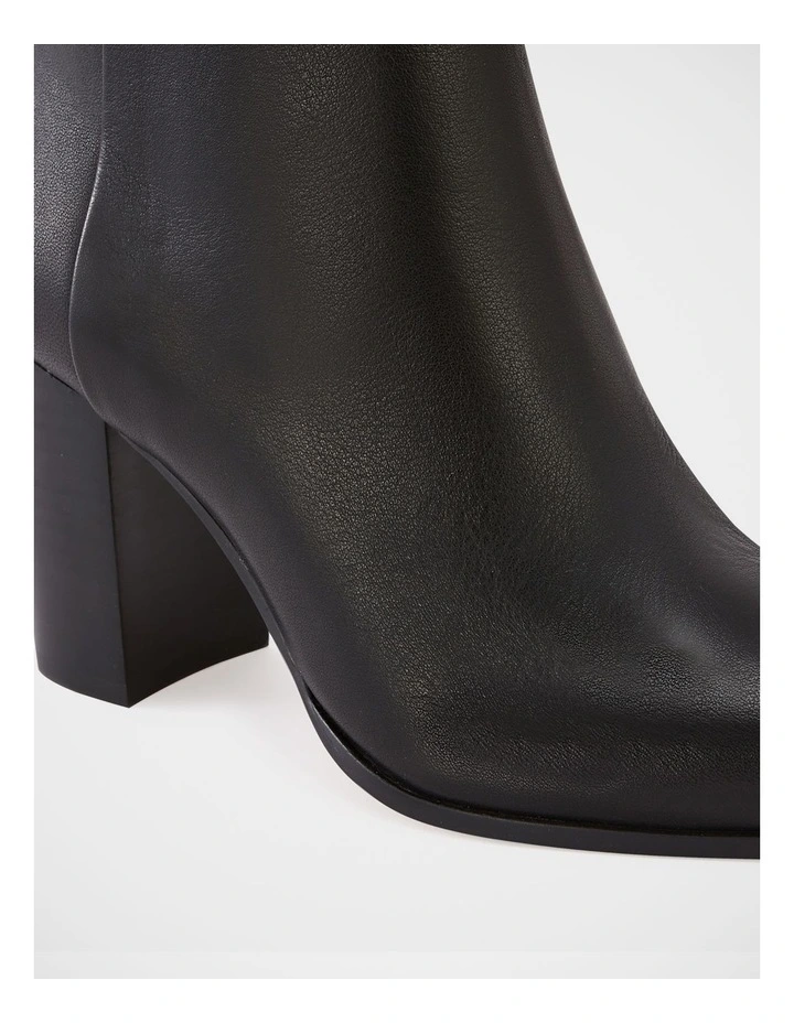 Harpa Leather Ankle Boots in Black image 3