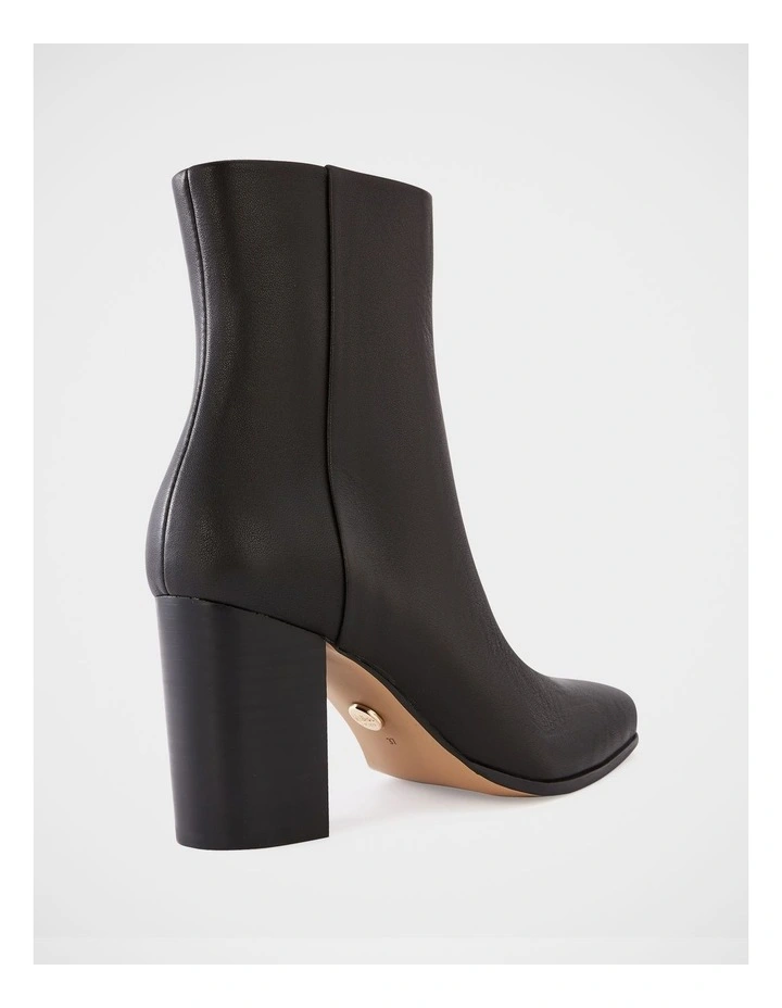 Harpa Leather Ankle Boots in Black image 4