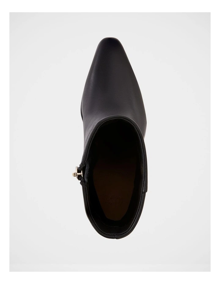 Harpa Leather Ankle Boots in Black image 5