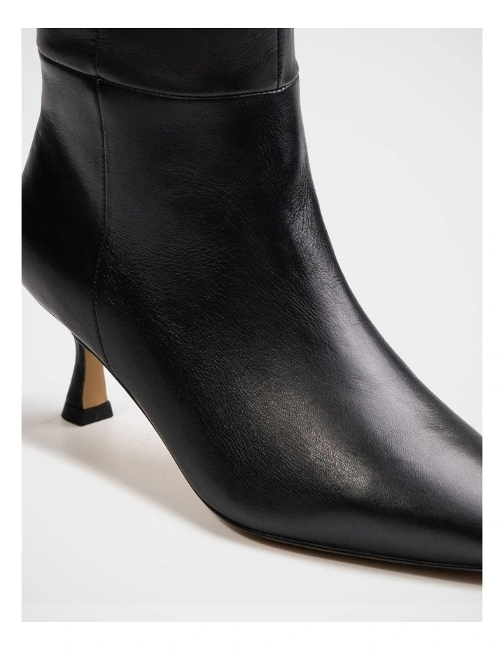 Mia Leather Knee High Boots in Black image 3