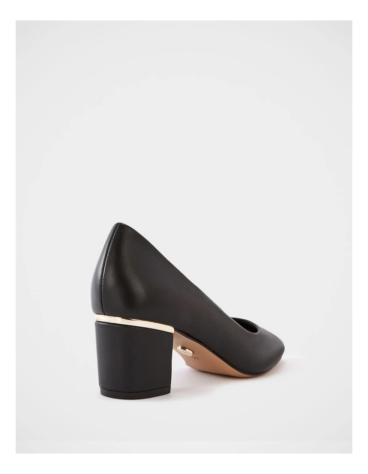Gael Leather Pump in Black image 3
