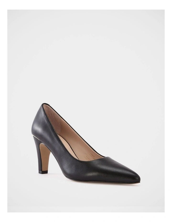 Parisa Leather Pump in Black image 2