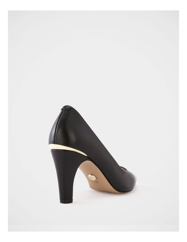 Parisa Leather Pump in Black image 4