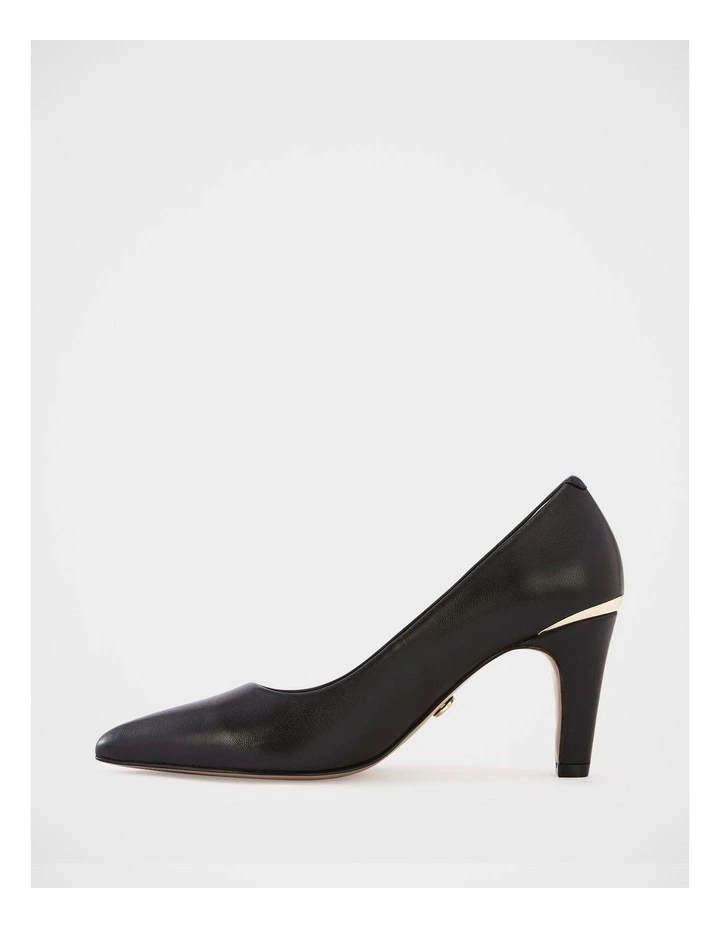 Parisa Leather Pump in Black image 6