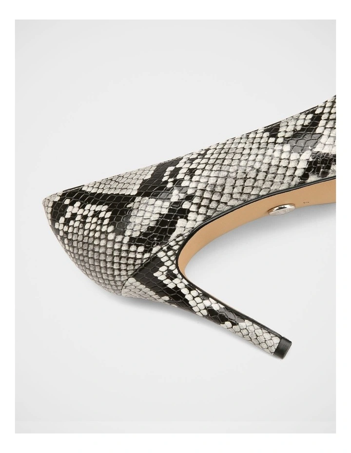 Ravyn Snake Embossed Leather Pump in Grey image 3