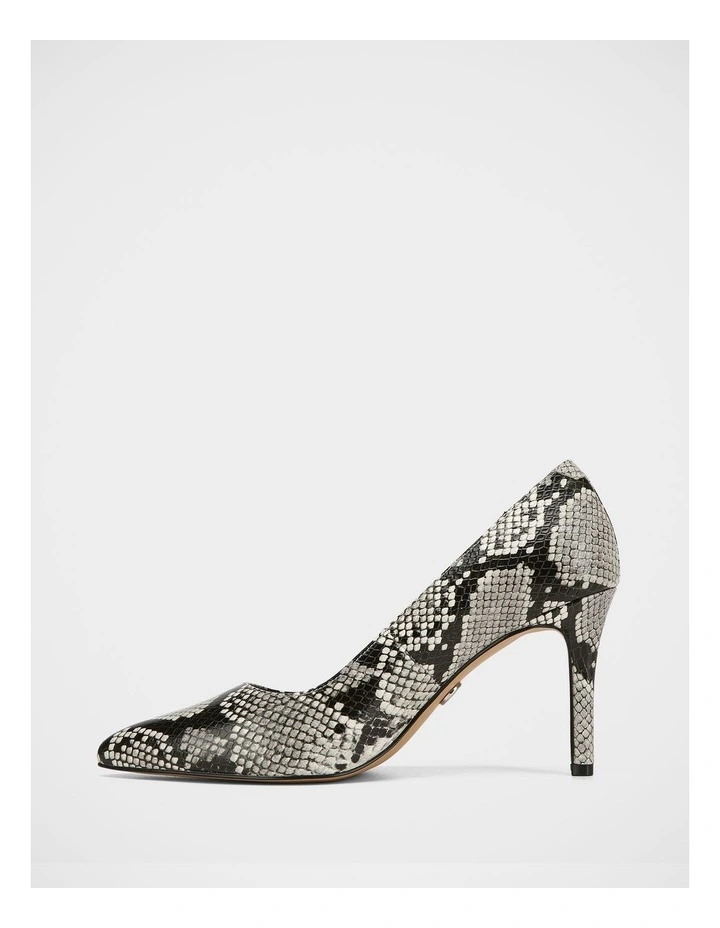 Ravyn Snake Embossed Leather Pump in Grey image 6
