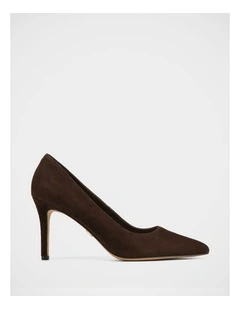 Ravyn Suede Leather Pump in Espresso