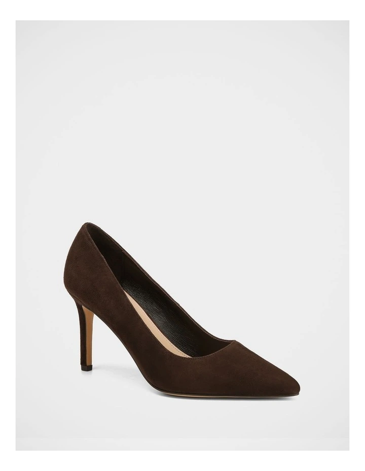 Ravyn Suede Leather Pump in Espresso image 2