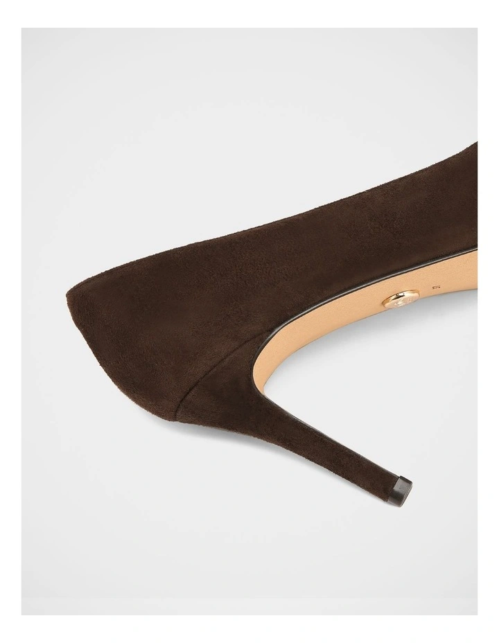 Ravyn Suede Leather Pump in Espresso image 3