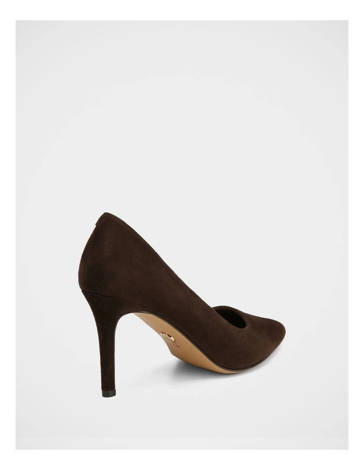 Ravyn Suede Leather Pump in Espresso image 4