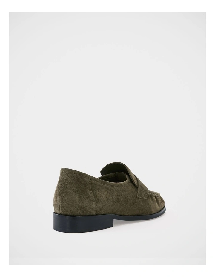 Adriel Suede Leather Loafer in Olive Green image 4