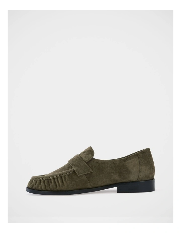 Adriel Suede Leather Loafer in Olive Green image 6