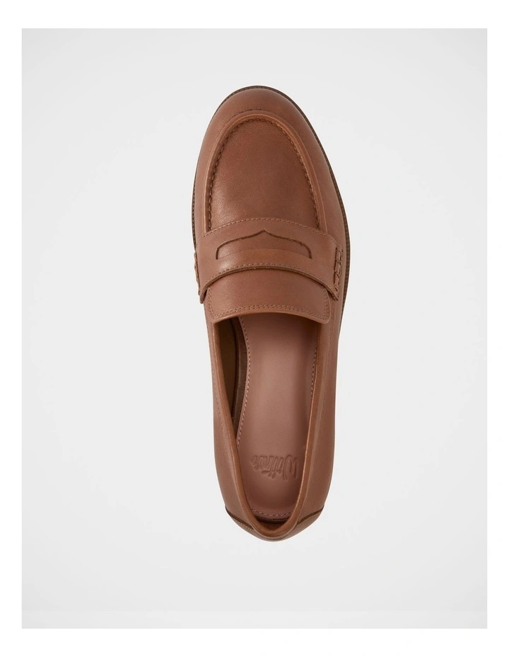 Alexandra Leather Loafer in Burnt Almond image 5