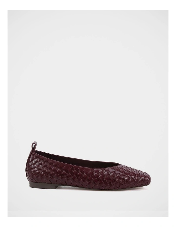 Berty Leather Ballet Flat in Berry image 1