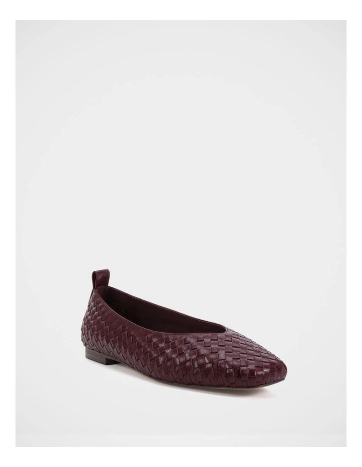 Berty Leather Ballet Flat in Berry image 2