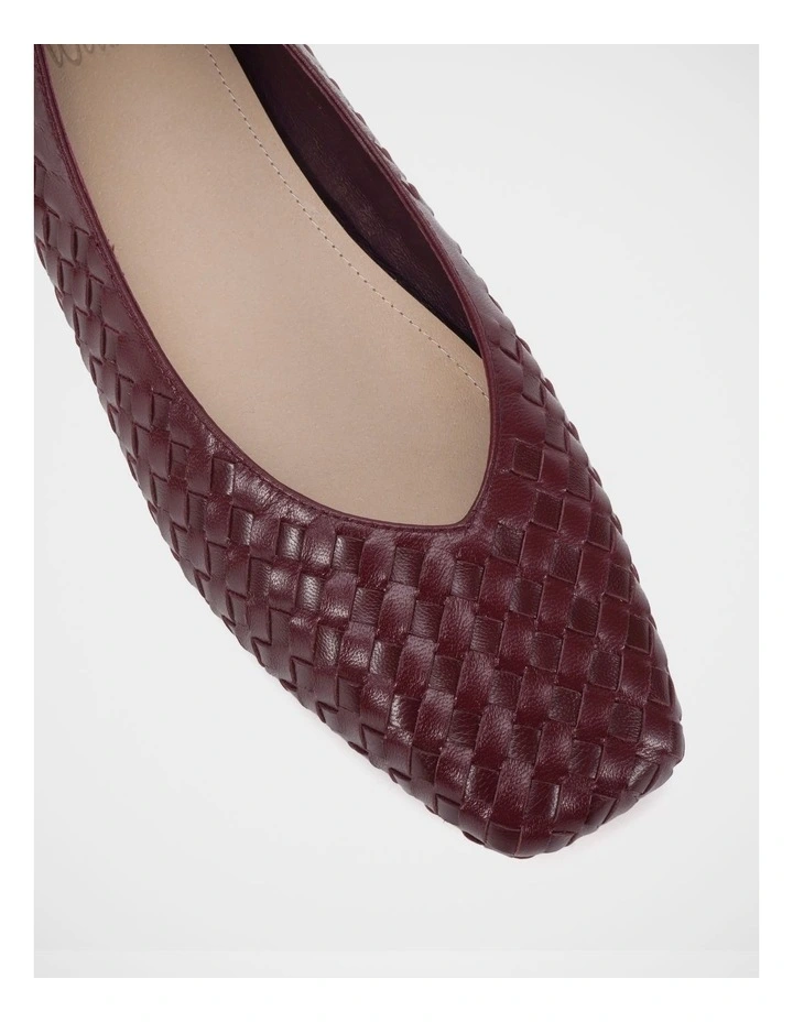 Berty Leather Ballet Flat in Berry image 3