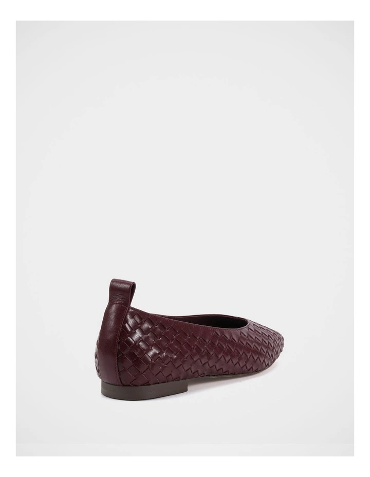 Berty Leather Ballet Flat in Berry image 4