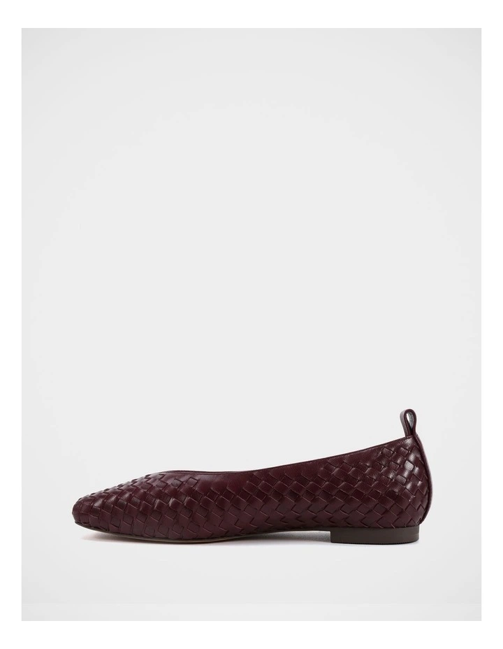 Berty Leather Ballet Flat in Berry image 6