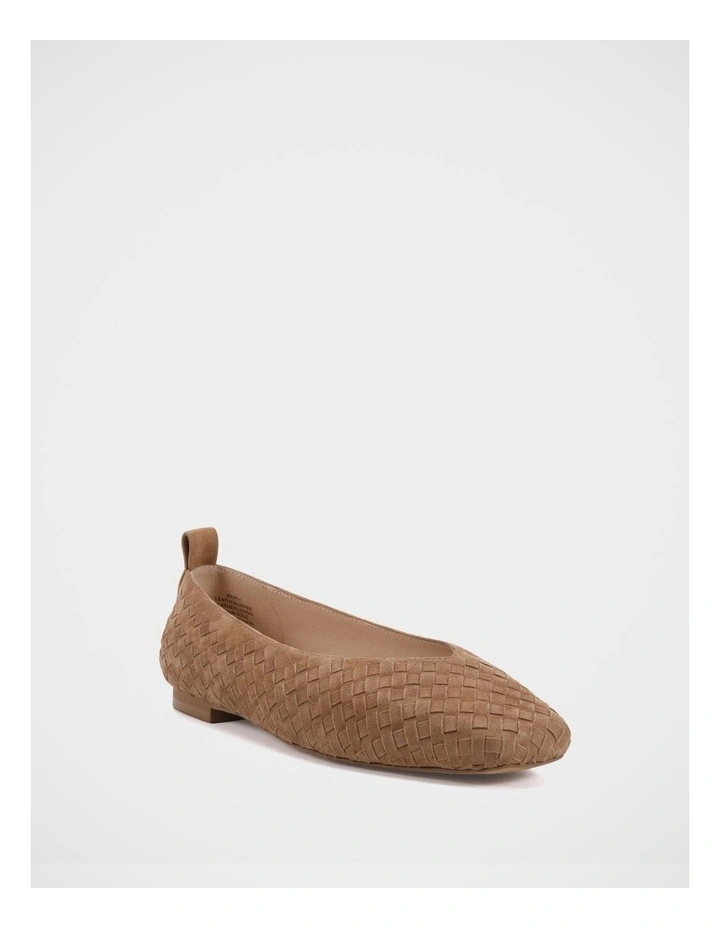 Berty Suede Leather Ballet Flat in Nutmeg image 2