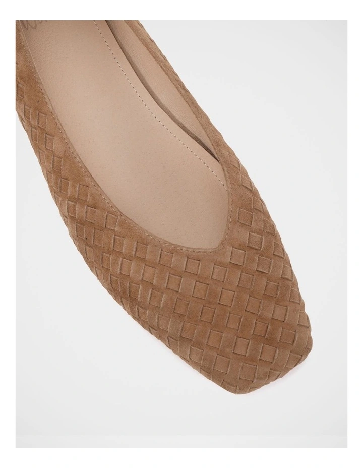 Berty Suede Leather Ballet Flat in Nutmeg image 3