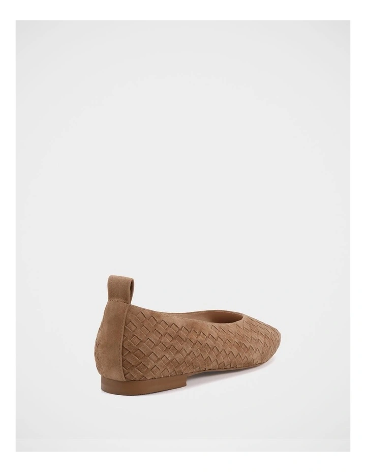 Berty Suede Leather Ballet Flat in Nutmeg image 4