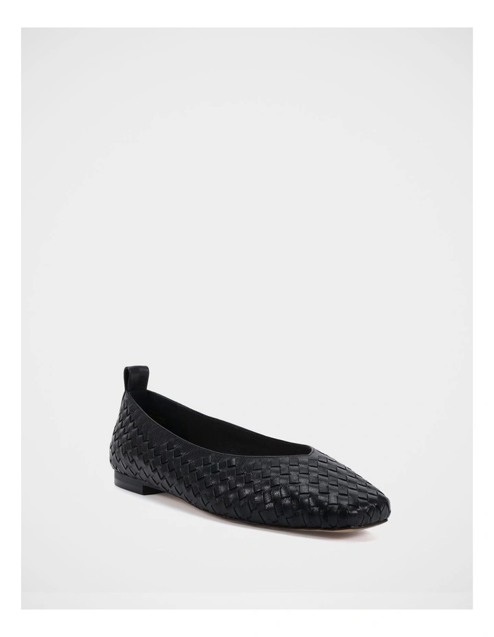 Berty Leather Ballet Flat in Black image 2