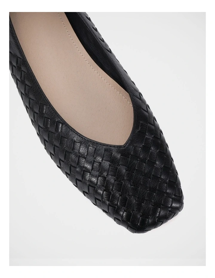 Berty Leather Ballet Flat in Black image 3