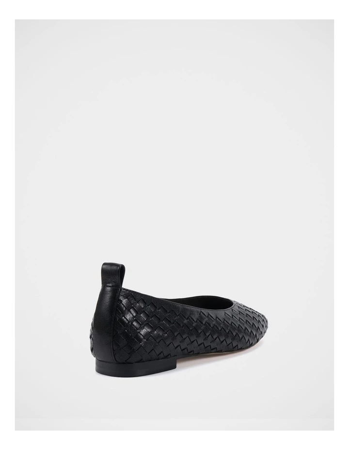 Berty Leather Ballet Flat in Black image 4