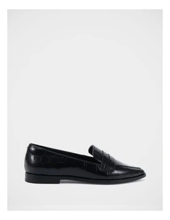 Denver Leather Loafer in Black
