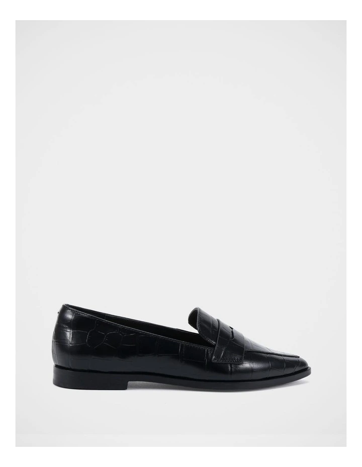 Denver Leather Loafer in Black image 1