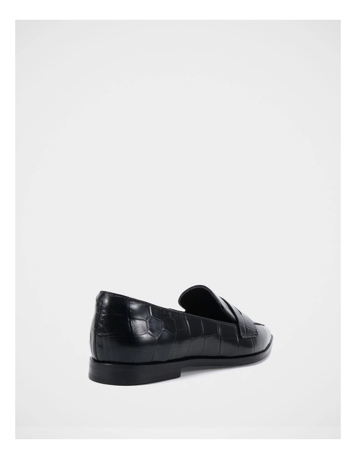 Denver Leather Loafer in Black image 4