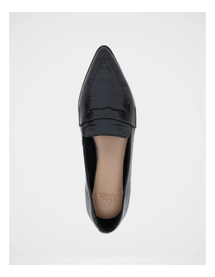 Denver Leather Loafer in Black image 5