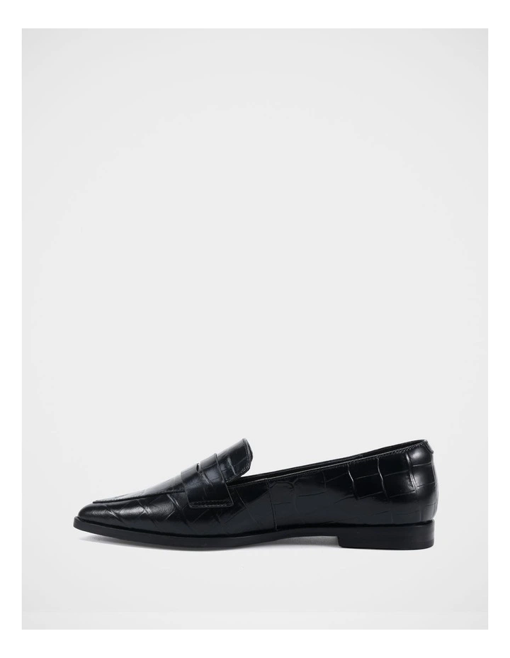 Denver Leather Loafer in Black image 6