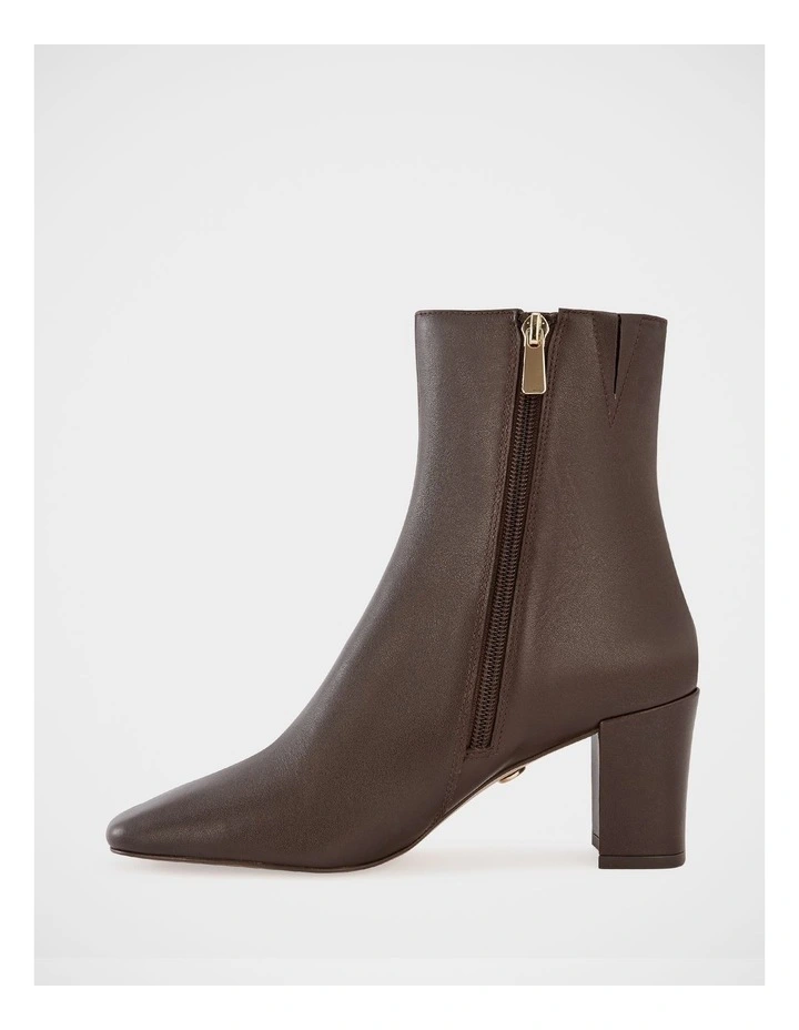 Lena Leather Ankle Boot in Syrup image 6