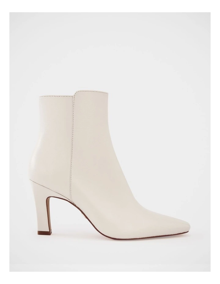 Loz Leather Ankle Boot in Ecru image 1