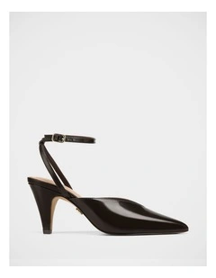 Sidney Leather Heels in Ebony