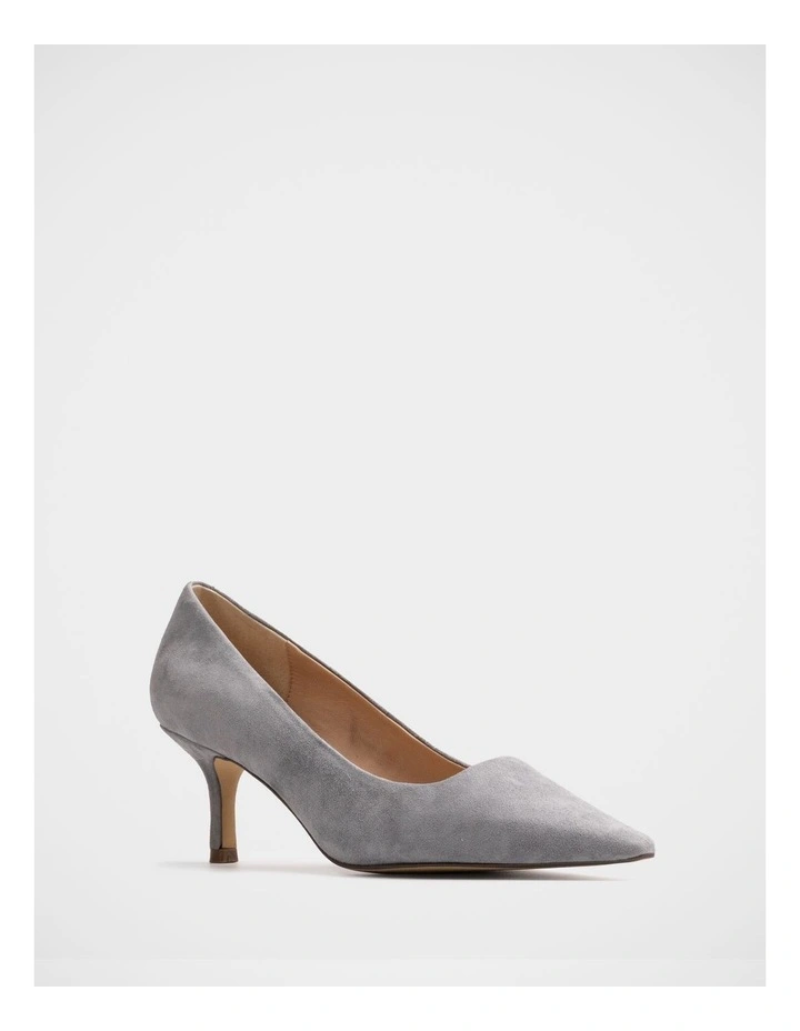 Maine Suede Leather Pump in Cement Grey image 2