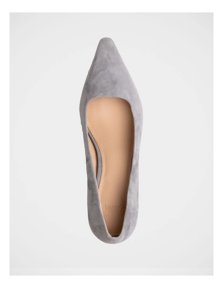 Maine Suede Leather Pump in Cement Grey image 5
