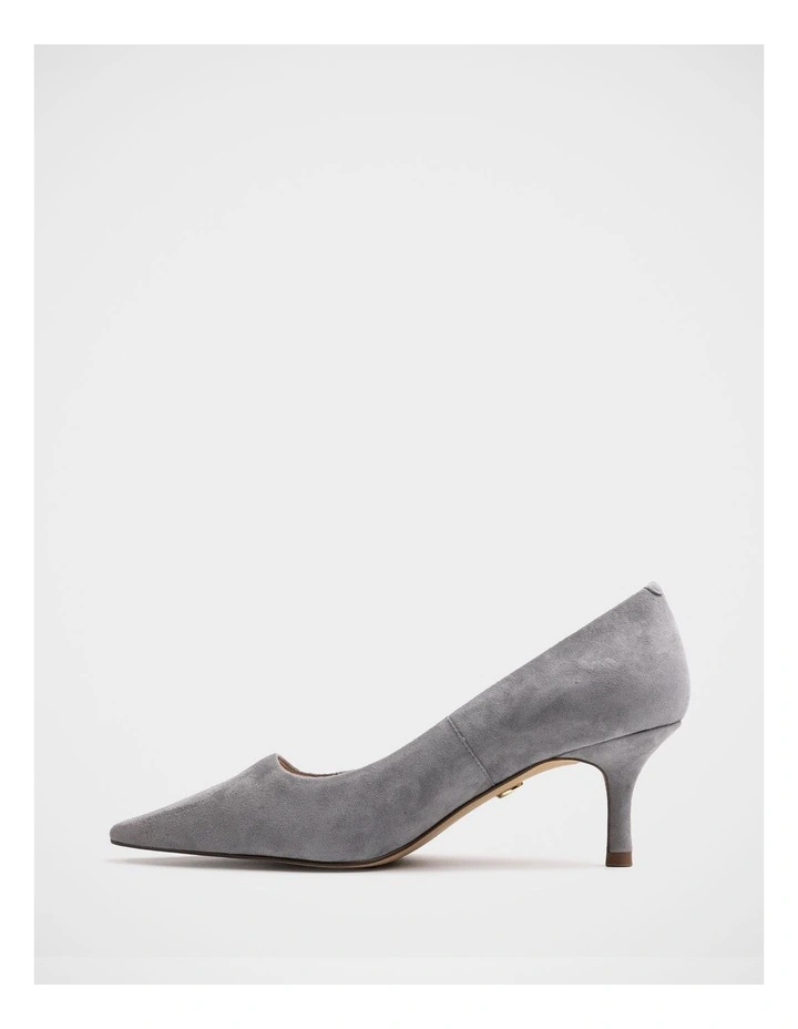 Maine Suede Leather Pump in Cement Grey image 6
