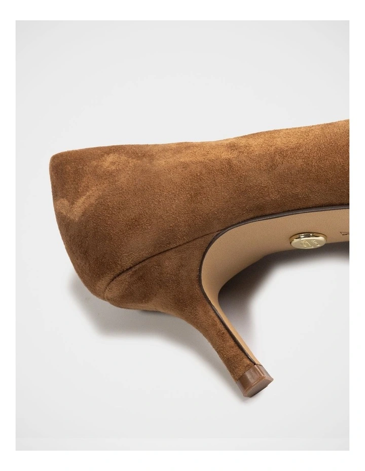 Maine Suede Leather Pump in Nutmeg image 3